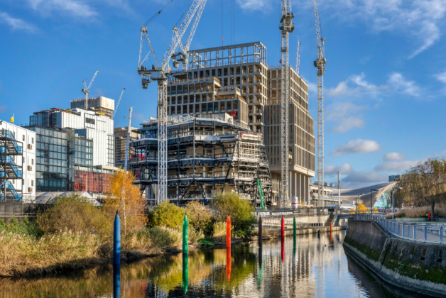 Full height of new V&A East Museum building revealed in construction milestone