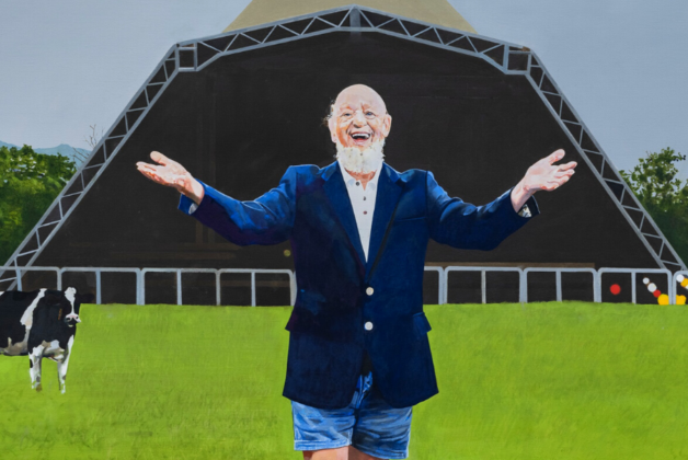 Glastonbury founder made Patron on Radstock Museum, immortalised at National Portrait Gallery