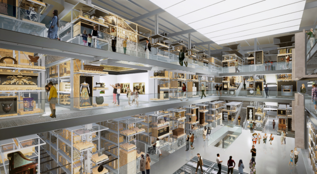 View across the Collections Hall at V&A East Storehouse © Diller Scofidio + Renfro