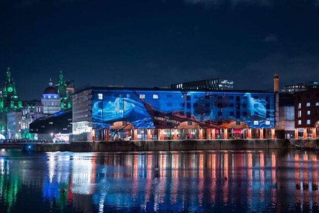 Royal Albert Dock installs permanent projectors for animation series on closed Maritime 