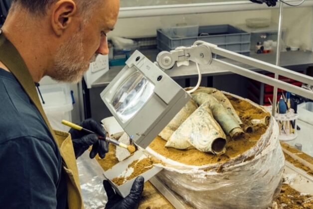 One of Britain’s three known Iron Age carnyx uncovered in Norfolk conservation project